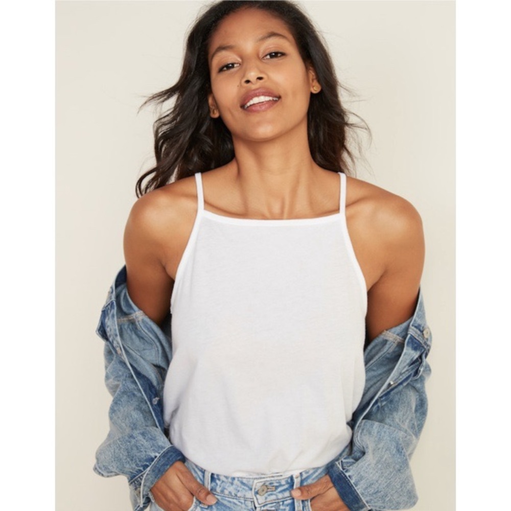 Old Navy Square Neck Jersey Cami (White)